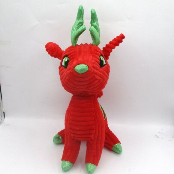 Kellytoy Santas Classic Reindeer Collection Plush Vixen Red Green 10" Christmas - Picture 4 of 6